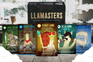 Llamasters társasjáték doboz kártyákkal